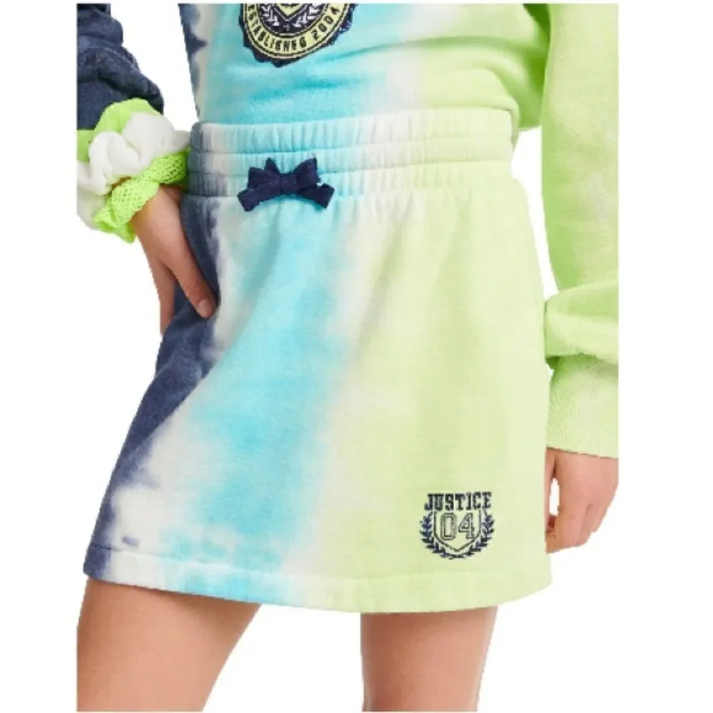 Justice Girls Graphic Dye Effect Fleece Long Sleeved Sweatshirt Size L 12/14